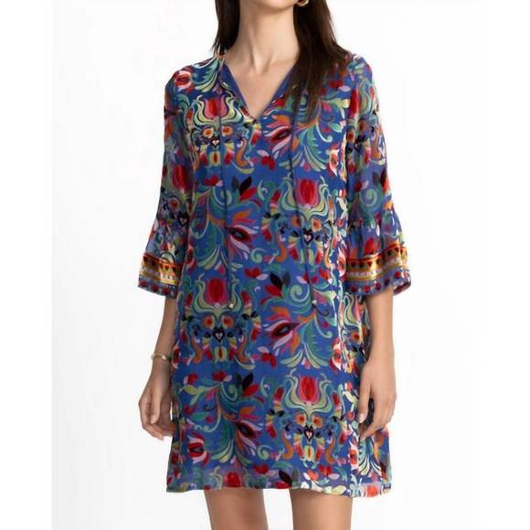 NEW JOHNNY WAS sofiya dress in primula burnout